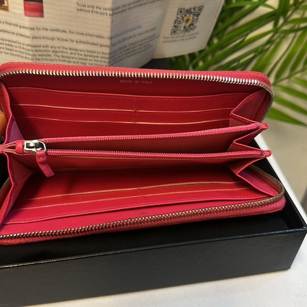 Authentic Chanel Python Leather Zip Wallet.Very G… - image 8